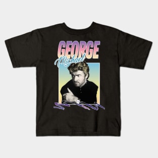 George Michael 80s Styled Aesthetic Design Kids T-Shirt